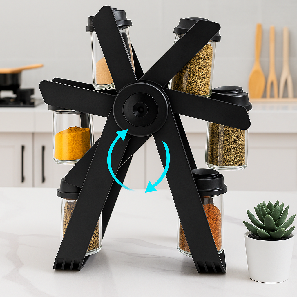 Rotating Tabletop Spice Rack