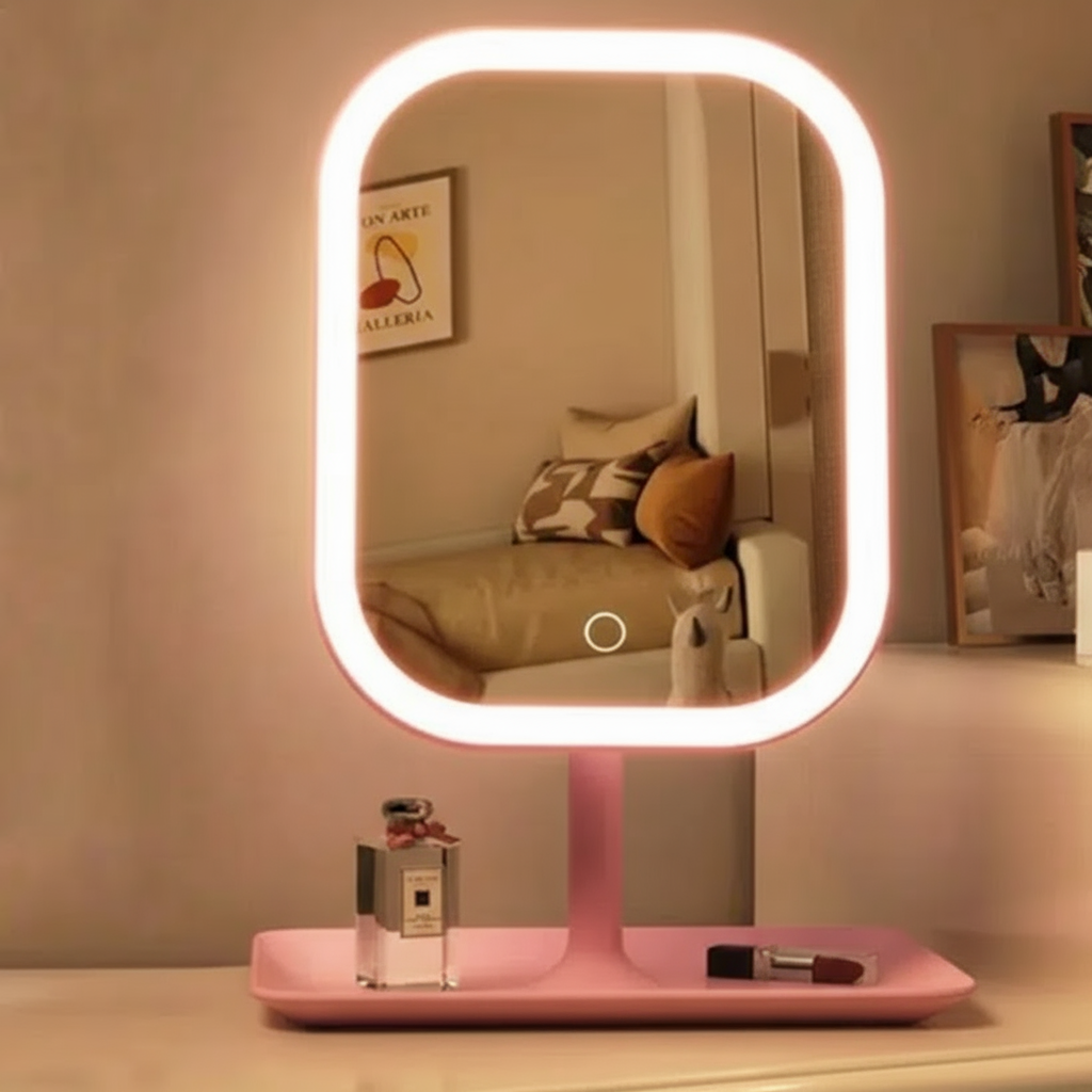 LED Mirror with Stand