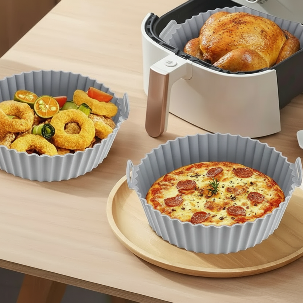 6 Piece Reusable Silicone Air Fryer Liner